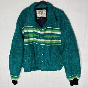 Vintage Carrot Co. Original Cocol Green Southwestern Oversized Bomber Jacket M
